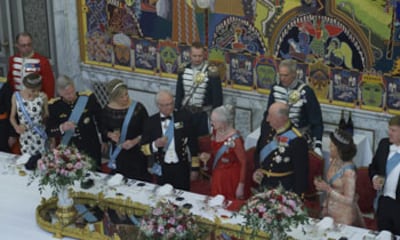 Gran cena de gala con motivo del 75 cumpleaños de la reina Margarita II de Dinamarca