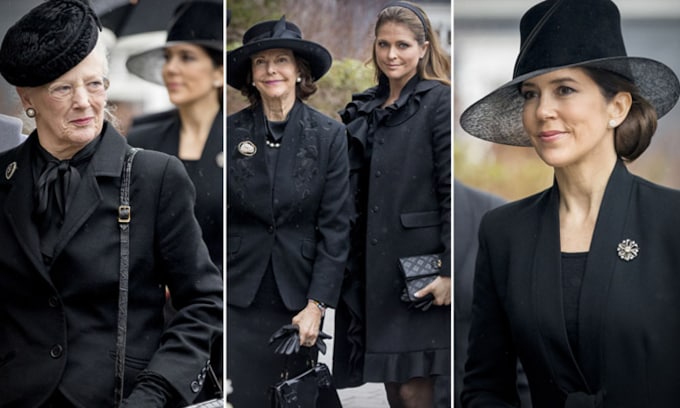 La gran familia de la realeza despide al príncipe Richard, marido de Benedicta de Dinamarca