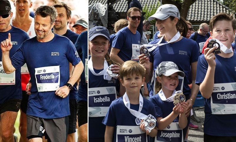 Los hijos de Federico de Dinamarca, sus mejores animadores en la carrera por su 50 cumpleaños