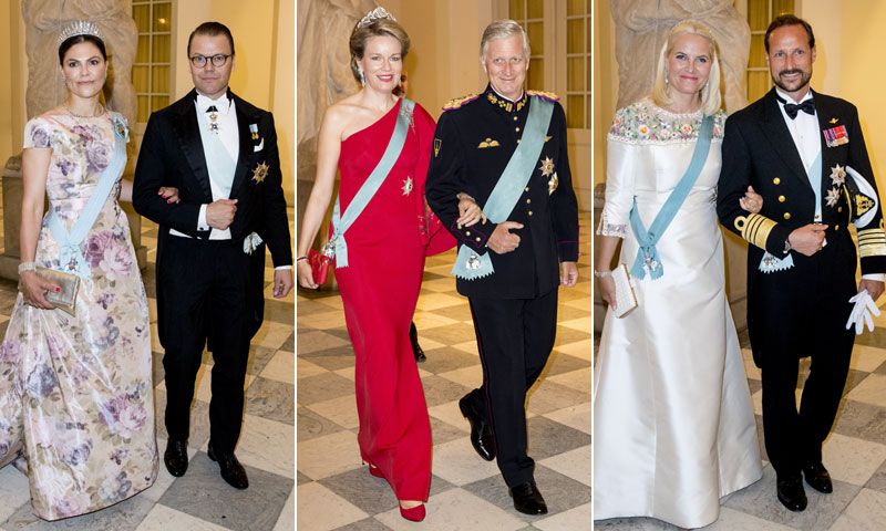 Desfile de princesas y reinas en la fiesta de largo por el cumpleaños de Federico de Dinamarca