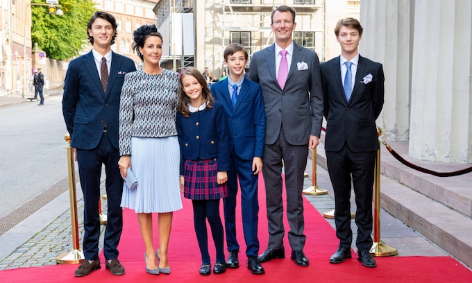 Nicolás de Dinamarca con su familia 
