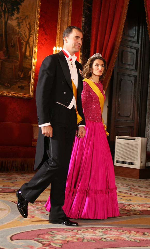 Cena de gala de los Reyes de España en honor al Presidente de México y su esposa en el Palacio Real