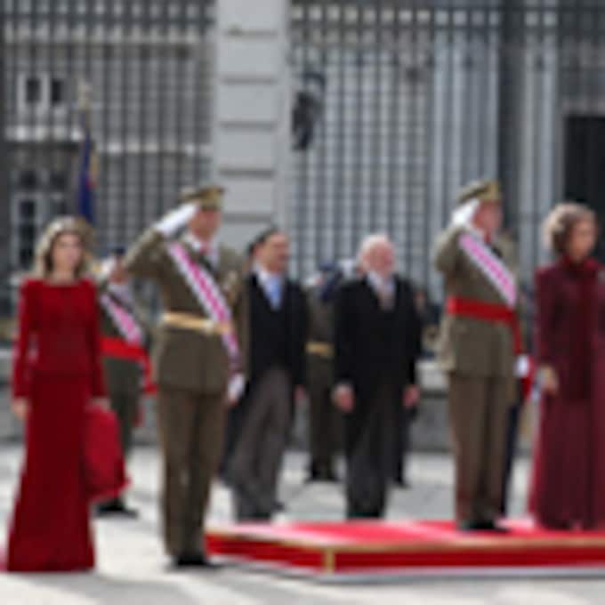 Los Reyes, acompañados por los Príncipes de Asturias, presiden la tradicional celebración de la Pascua Militar en el Palacio Real