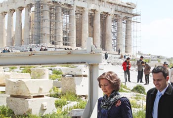 La reina Sofía como en casa en su Grecia natal