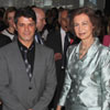 Alejandro Sanz y Paulina Rubio, anfitriones de la reina Sofía en Miami