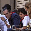 Felipe y Victoria de Marichalar viven con su padre las Fiestas de San Fermín