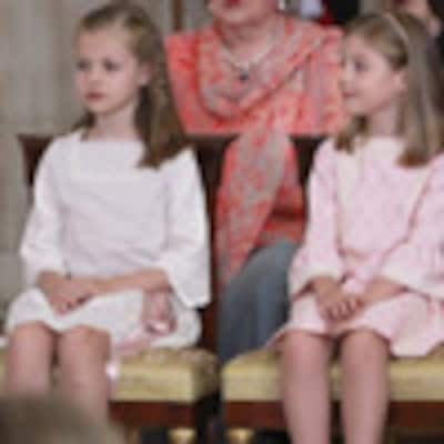Las infantas Leonor y Sofía participan en todas las ceremonias de sucesión en la Corona