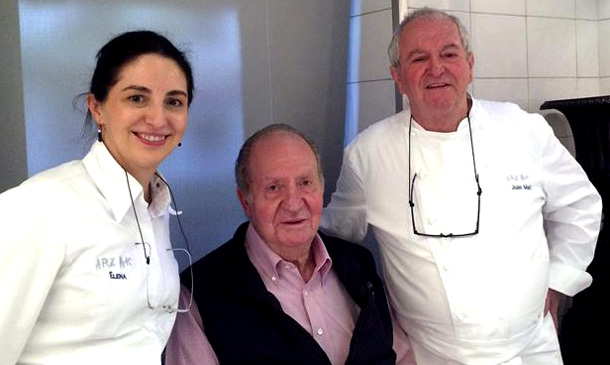 El rey Juan Carlos disfruta de la cocina de Juan Mari Arzak