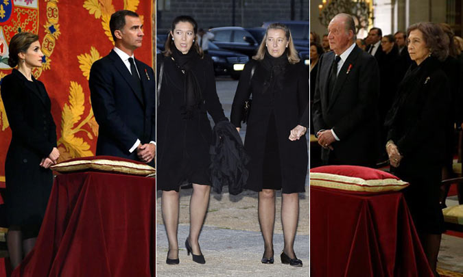 Los cuatro Reyes acuden al funeral de don Carlos de Borbón-Dos Sicilias, último infante de España