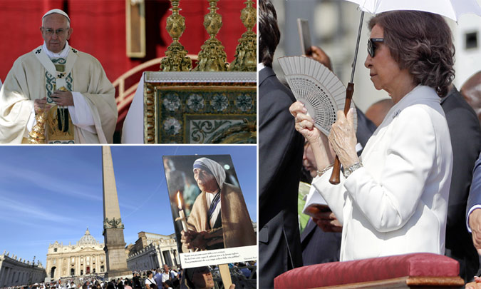 La reina Sofía acude a la canonización de la Madre Teresa de Calcuta