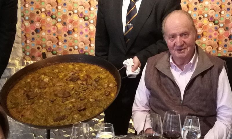 La paella ‘madrileña’ de don Juan Carlos y la infanta Margarita
