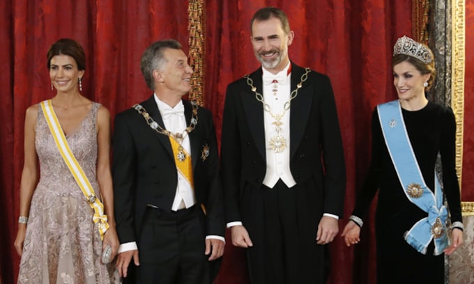 El Palacio Real se viste de gala en honor a Mauricio Macri y Juliana Awada