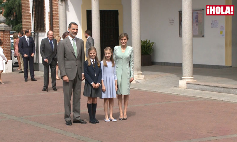 En vídeo: la alegría de la infanta Sofía al llegar con su familia a la parroquia