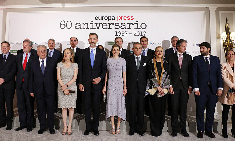 Los reyes Felipe y Letizia presiden el 60º aniversario de Europa Press