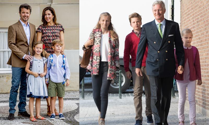 ¿Son la princesa Leonor y la infanta Sofía las únicas princesas que no posan en la puerta del colegio?