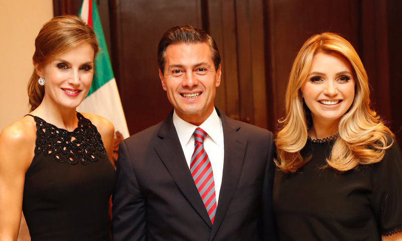 El reencuentro de la Reina con el presidente Peña Nieto y su mujer Angélica Rivera