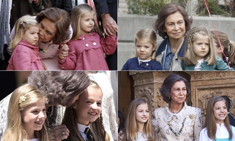 FOTOGALERÍA: Todas las veces que doña Sofía ha posado con sus nietas