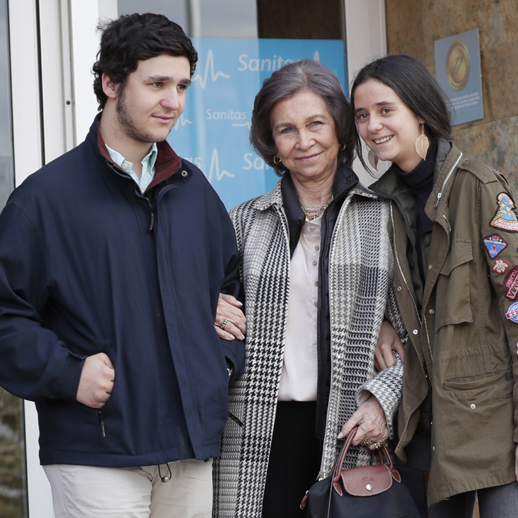 Felipe de Marichalar y Victoria Federica acuden al hospital a ver a don Juan Carlos