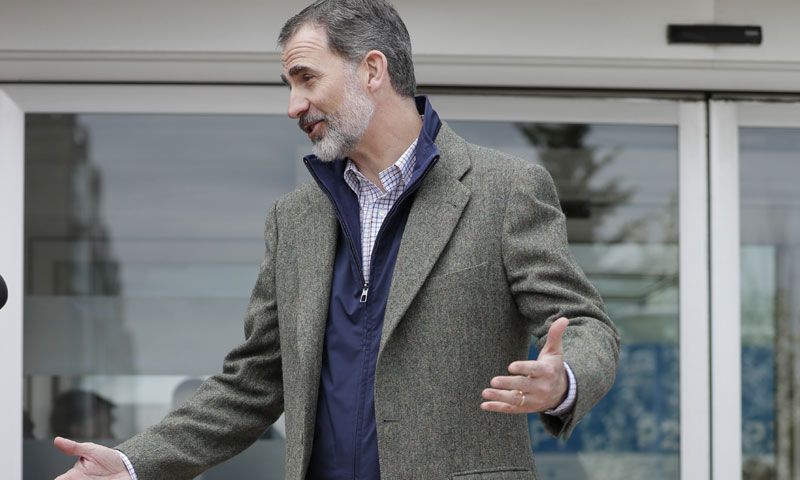El rey Felipe, al preguntarle por la imagen de unidad mostrada por la familia: 'Todo está bien'