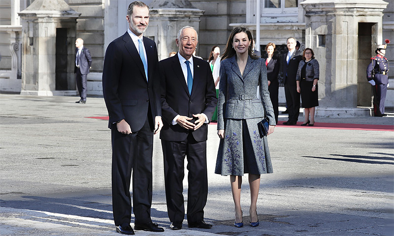 Los Reyes reciben al Presidente de Portugal, Marcelo Rebelo de Sousa