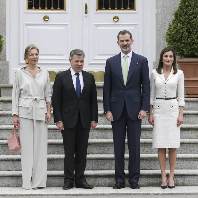 Los Reyes ofrecen un almuerzo al presidente de Colombia y su mujer como cierre a su gira europea