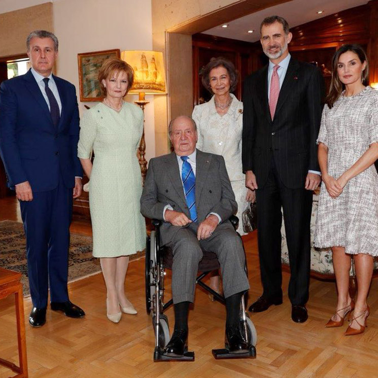 Los cuatro Reyes almuerzan con Margarita y Radu de Rumanía