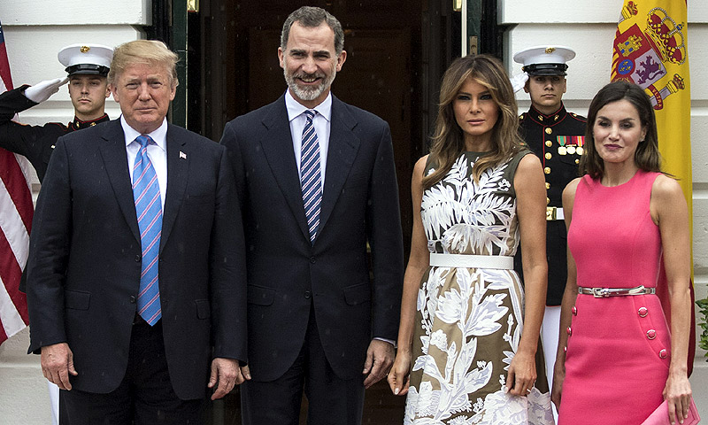 Así ha sido el esperado encuentro de los Reyes con Donald y Melania Trump en la Casa Blanca