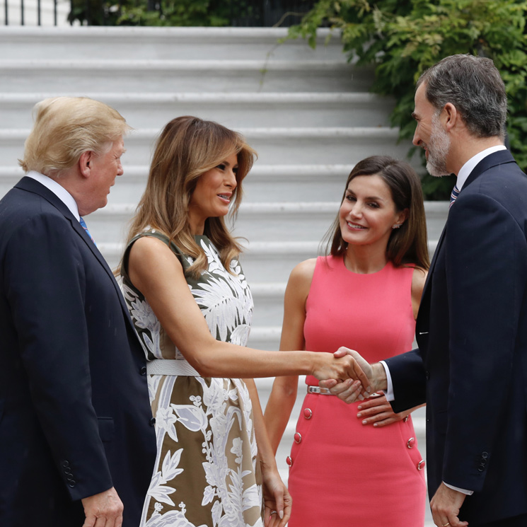 Los gestos más llamativos de la reunión entre los Reyes y los Trump