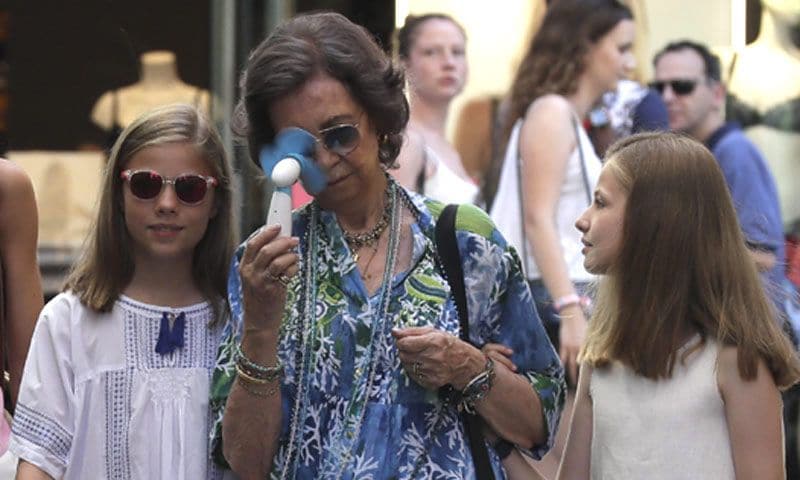 La reina Sofía, la reina Letizia, la princesa Leonor y la infanta Sofía