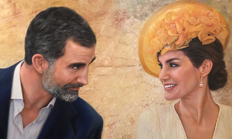 Cuadro de los reyes Felipe y Letizia