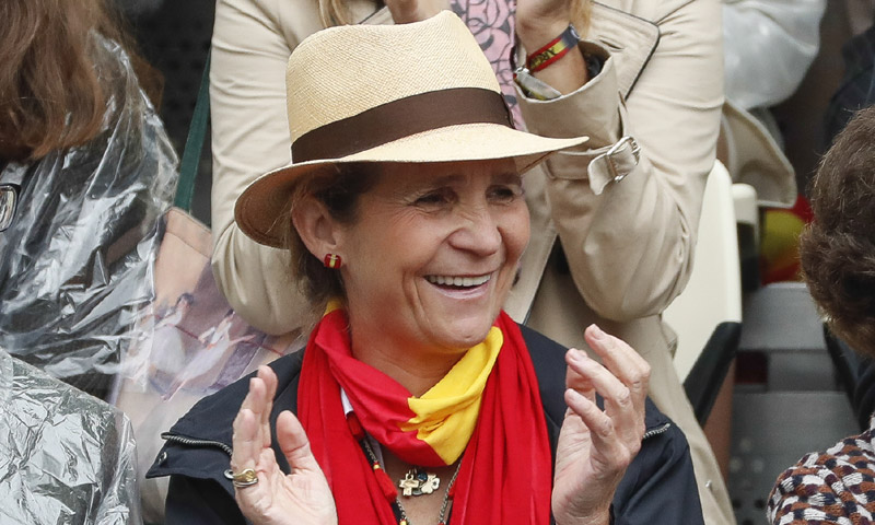 Los guiños de la infanta Elena y su hija Victoria Federica a la bandera española