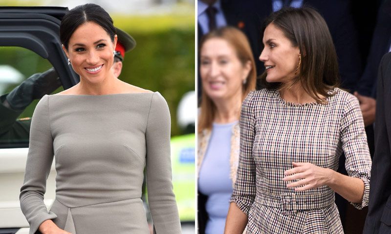 El 'look' de la reina Letizia ¿inspirado en Meghan Markle?