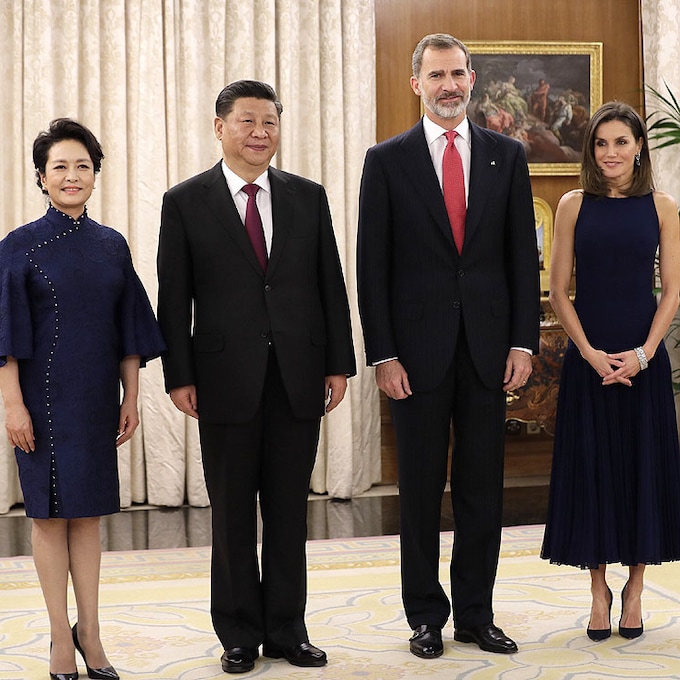 Los Reyes dan la bienvenida al presidente chino y su esposa con una cena en Zarzuela