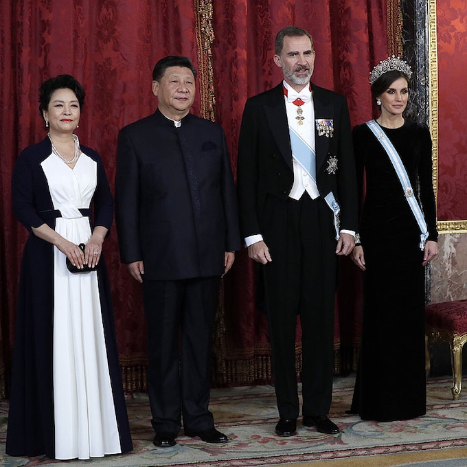 Los Reyes ponen el broche de oro a la visita de Estado del presidente chino y su mujer con una cena de gala