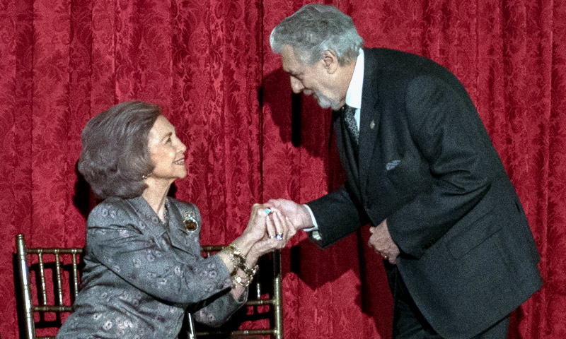 La reina Sofía y Plácido Domingo