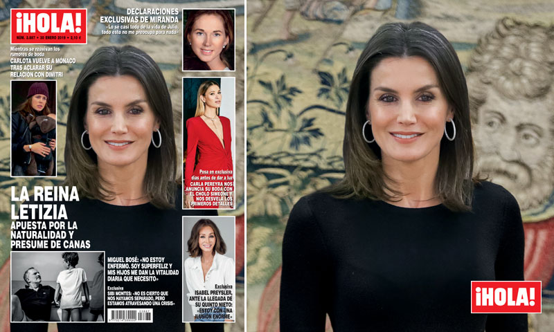 En ¡HOLA!, la reina Letizia apuesta por la naturalidad y presume de canas