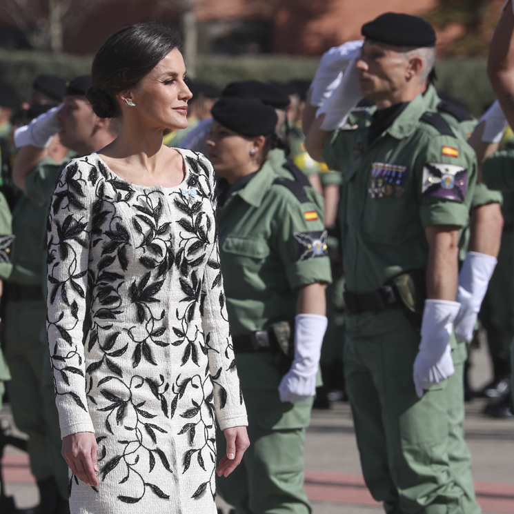 Doña Letizia culmina la semana presidiendo un acto militar en Paracuellos del Jarama