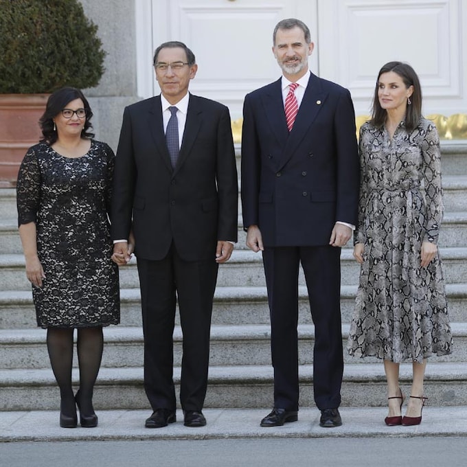 Don Felipe y doña Letizia ofrecen un almuerzo al presidente peruano y su esposa en la Zarzuela