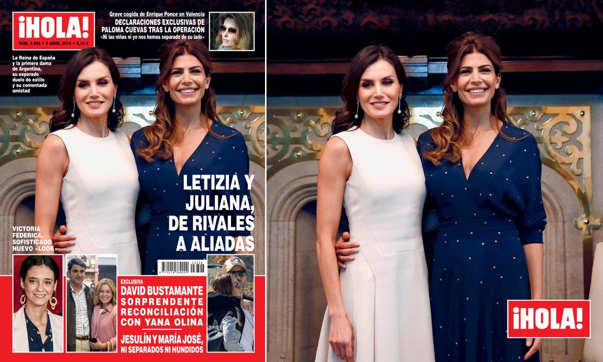 La reina Letizia y Juliana Awada en ¡HOLA!