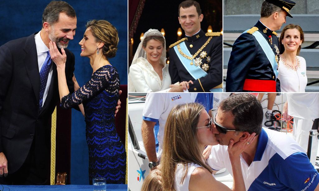 Quince románticas imágenes de los Reyes: besos, sonrisas, caricias y muchas miradas