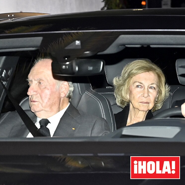 Don Juan Carlos y doña Sofía, Juan Urdangarin, la infanta Elena y sus hijos asisten al velatorio