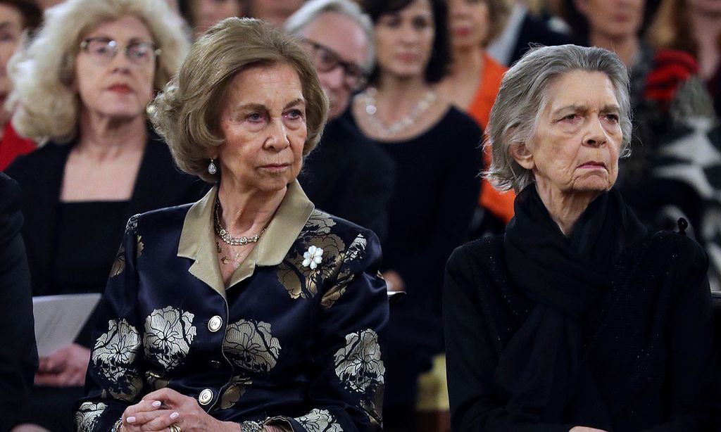 Música y poemas… La emotiva noche de doña Sofía y la princesa Irene en el Palacio Real antes del funeral de la infanta Pilar