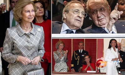 El rey Juan Carlos, en el fútbol con Florentino, y la reina Sofía, en unos premios muy concurridos de personalidades