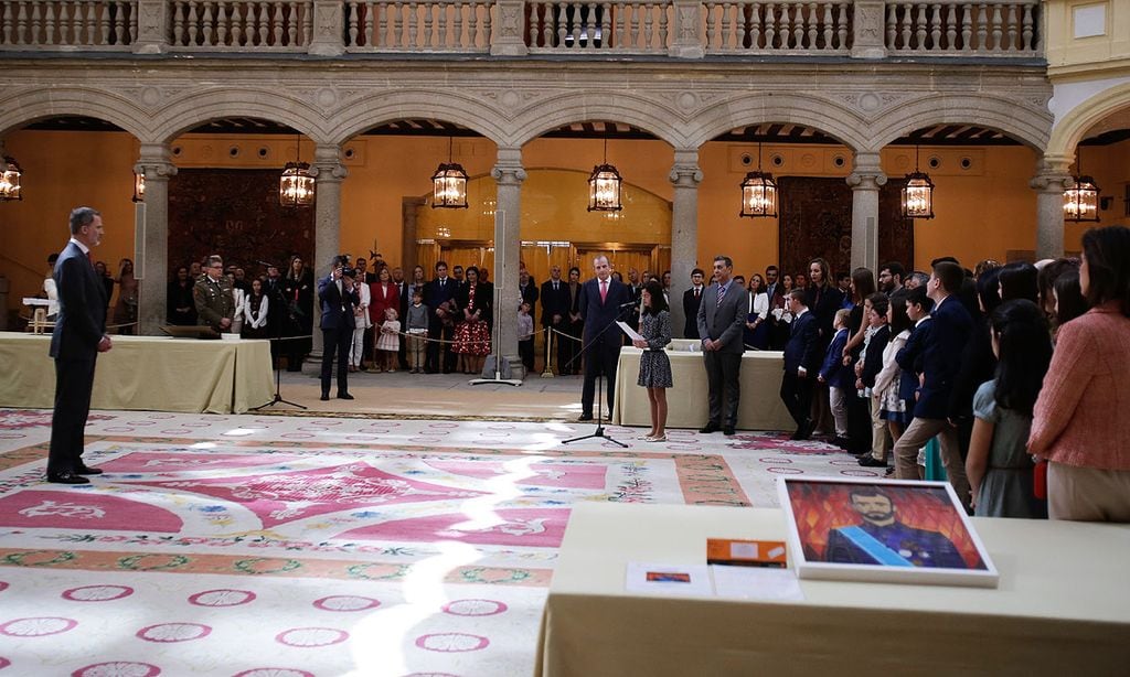 Medidas contra el coronavirus en el último acto del Rey en el Palacio de El Pardo