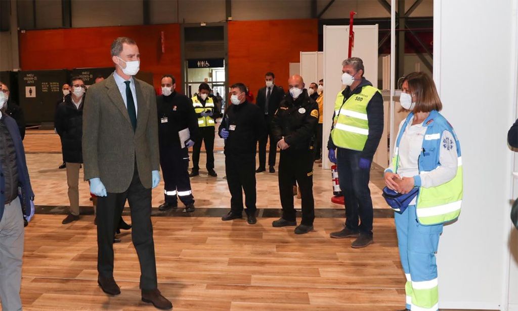 El Rey Felipe Visita El Hospital Instalado En Ifema