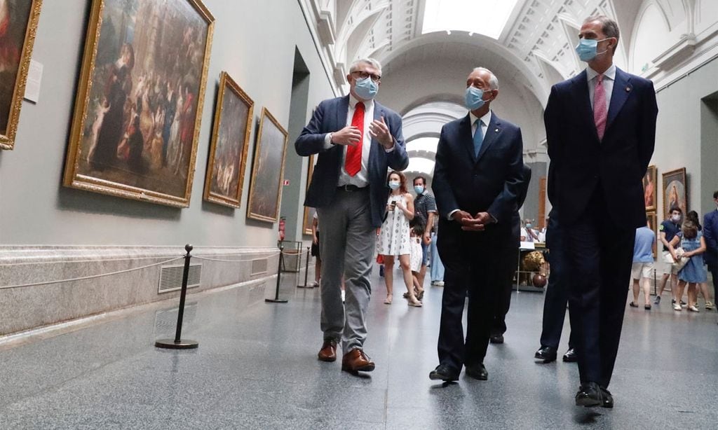 El Rey y el presidente de Portugal, dos visitantes más en el Museo del Prado
