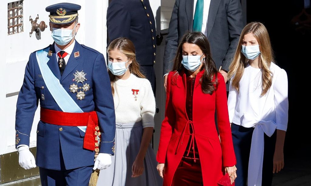 Don Felipe y doña Letizia y sus hijas, Leonor y Sofía