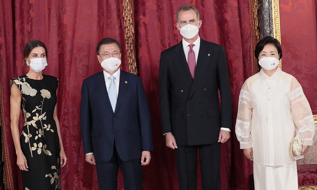 Los Reyes, anfitriones del presidente surcoreano y su mujer en una cena de Estado marcada por el COVID