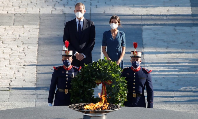 reyes Felipe y Letizia en el homenaje de Estado a las víctimas del coronavirus