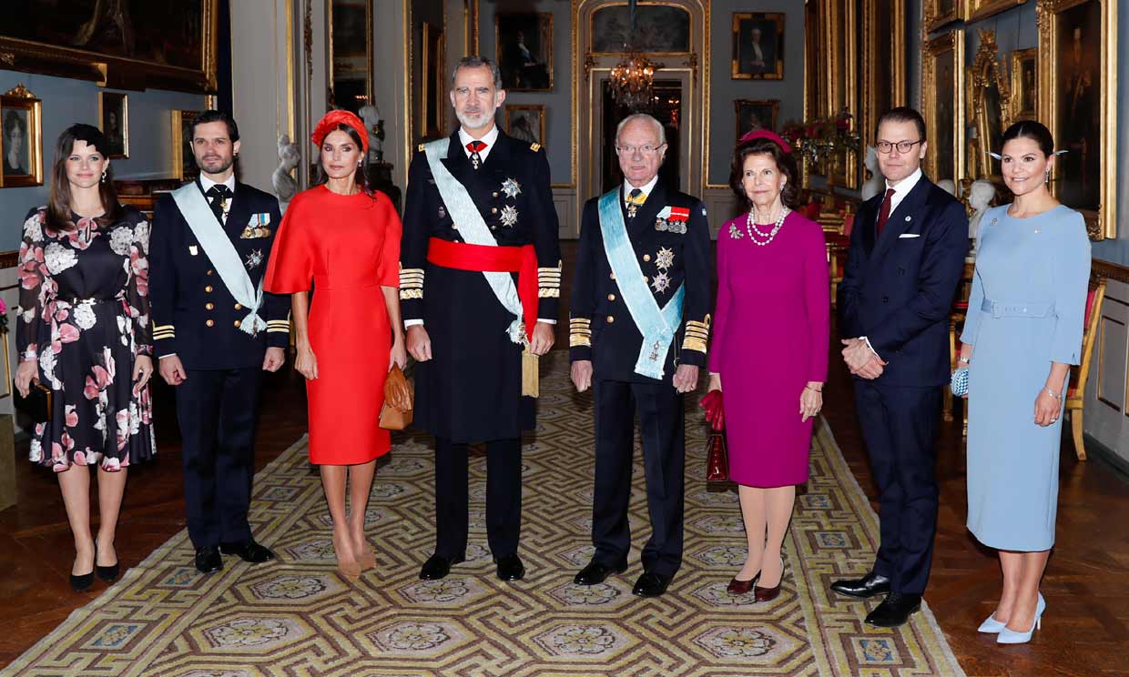 Reyes Felipe y Letizia con Familia Real sueca